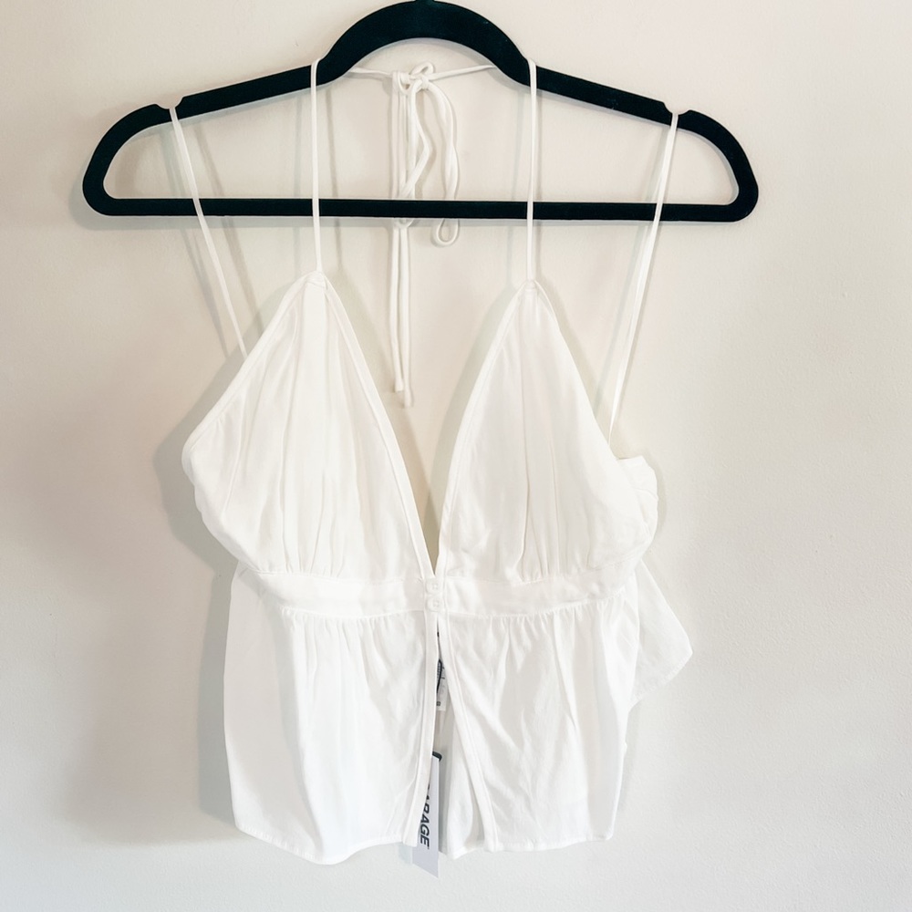 GARAGE White Cropped Top ~ BRAND NEW WITH TAGS ~ Size Large